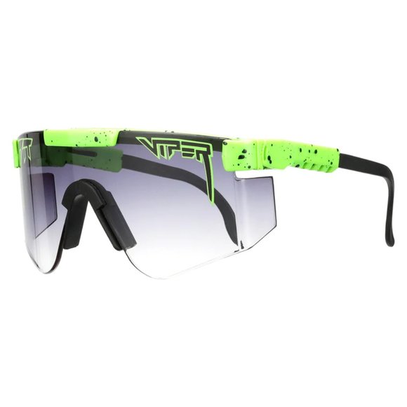 Pit Viper Sunglasses Neon Green Blocks 100% UVA & UVB Tinted Lenses Beach Miami - Picture 3 of 14